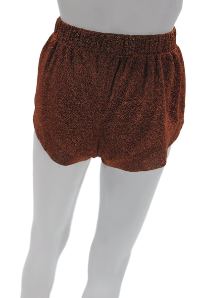 Oseree Unisex Brown 80s 100% Polyester Shorts Size M