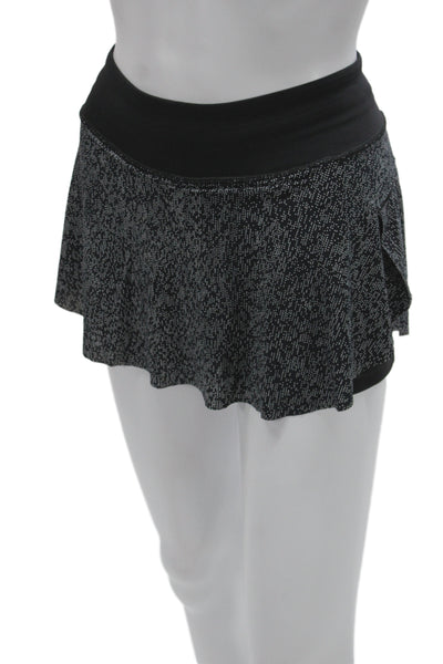 Lululemon Womens Geometric Black Mini Skort Size 4