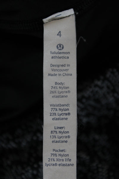 Lululemon Womens Geometric Black Mini Skort Size 4
