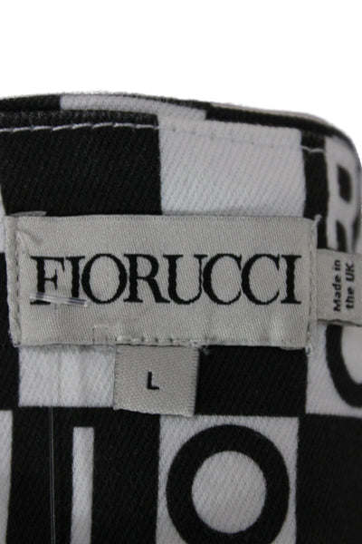 Fiorucci Women Mini Bodycon Dress Black Square Neck Sleeveless 90s Size L
