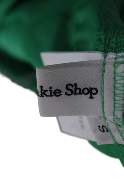 The Frankie Shop Unisex Green Polyester Solid Beach Shorts Size S