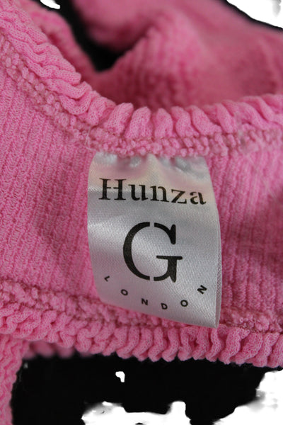 Hunza Womens Pink Sleeveless Square Neck Solid Blouse Size S