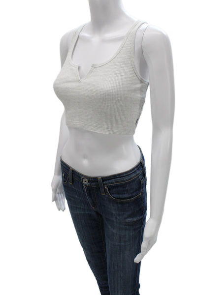 Eberjey Womens Cropped Collared Short Sleeve Top White Size S