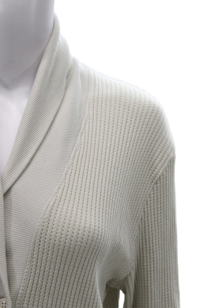 Stateside Unisex V-Neck Button Cardigan Beige Long Sleeve Size S