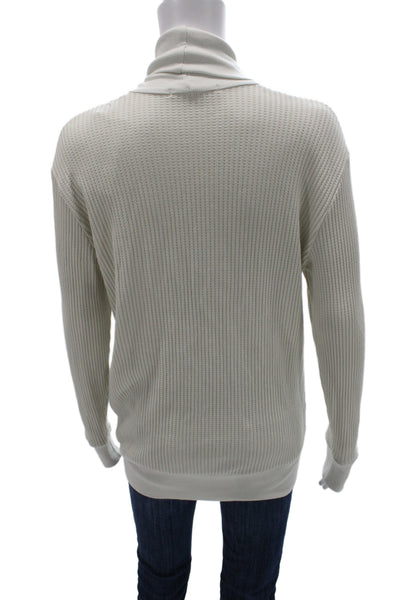 Stateside Unisex V-Neck Button Cardigan Beige Long Sleeve Size S