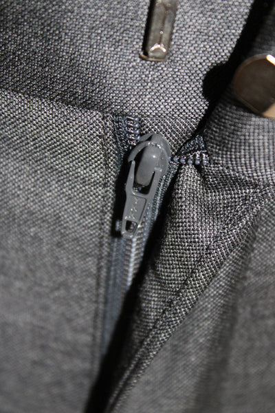 Suit Supply Mens Cropped Dress Pants Dark Gray 100% Wool Button Size 46