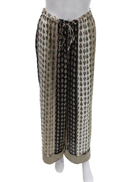 Intimately Free People Womens Collared Geometric Long Sleeve Set Brown Size XS