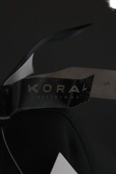 Koral Women Cropped Black Polyamide Athleisure Leggings Size S