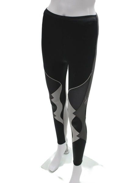 CWX Unisex Ankle Leggings Black Geometric Sports Size S