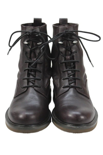 Rag & Bone Womens Leather Lace Up Ankle Boots Shoes Brown Size 7.5