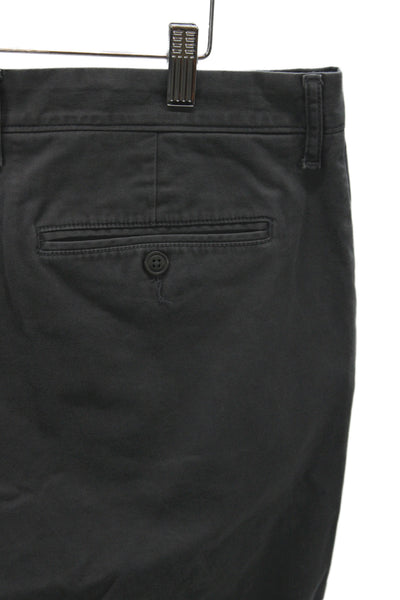 J Crew Mens Chinos Dark Gray Button Solid Size 36W