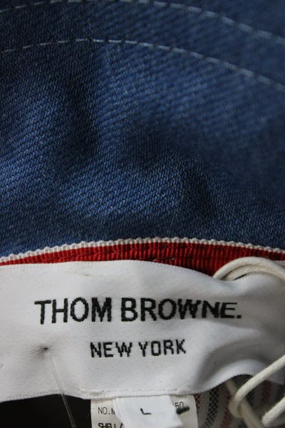 Thom Browne Womens Cotton Blue Bucket Hat Size Large