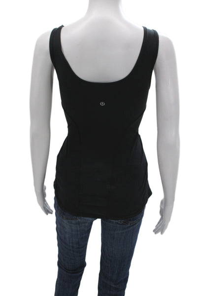 Lululemon Womens Basic Tank Black Nylon Round Neck Size 4