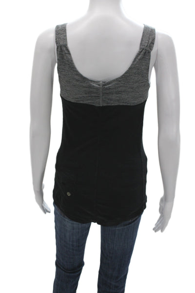 Lululemon Womens Camisole Black Cotton Round Neck Size 4