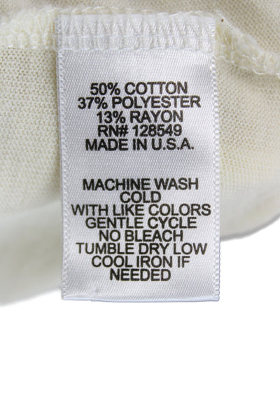 Aviator Nation Women Beige Graphic Beach Basic Camisole Size M
