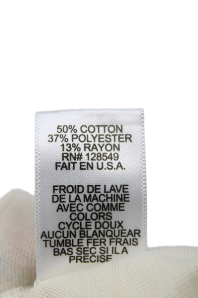 Aviator Nation Women Beige Graphic Beach Basic Camisole Size M