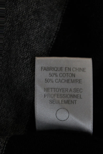 C&C California Unisex Striped Black Cotton Cashmere Cardigan Long Sleeve Size S