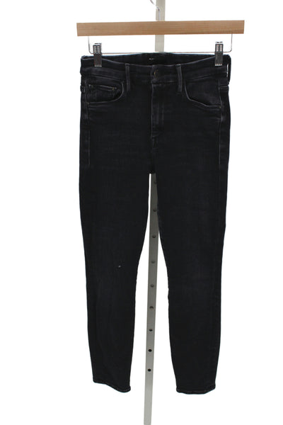 Mother Womens Ankle Skinny Jeans Black Size 25