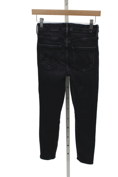 Mother Womens Ankle Skinny Jeans Black Size 25