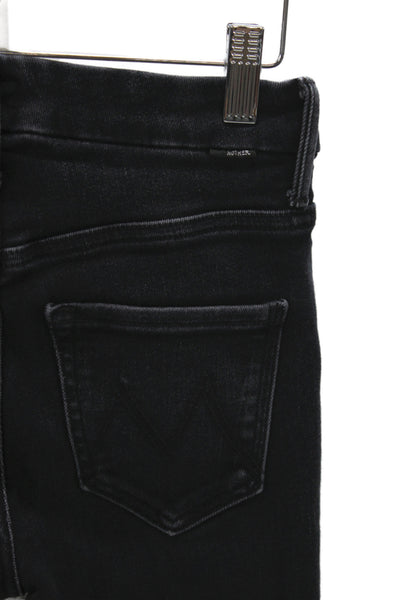 Mother Womens Ankle Skinny Jeans Black Size 25