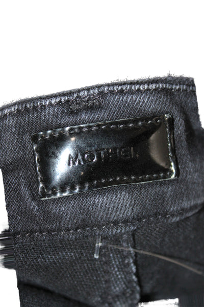 Mother Womens Ankle Skinny Jeans Black Size 25