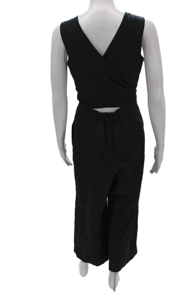 J Crew Women Black V-Neck Sleeveless Jumpsuit Size 6
