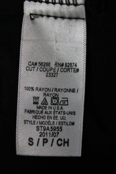 Splendid Womens Black Collared Button-Up Long Sleeve Basic Rayon Top Size S