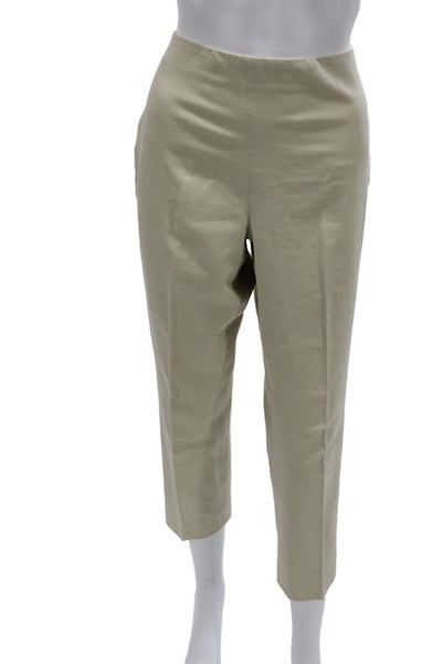 Don Caster Womens Beige Cropped Ankle Dress Pants 97% Cotton 3% Spandex Size 6