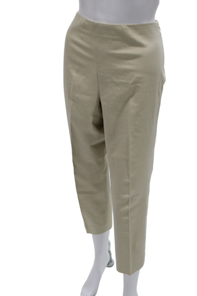 Don Caster Womens Beige Cropped Ankle Dress Pants 97% Cotton 3% Spandex Size 6