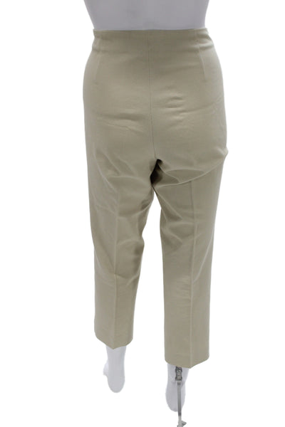 Don Caster Womens Beige Cropped Ankle Dress Pants 97% Cotton 3% Spandex Size 6
