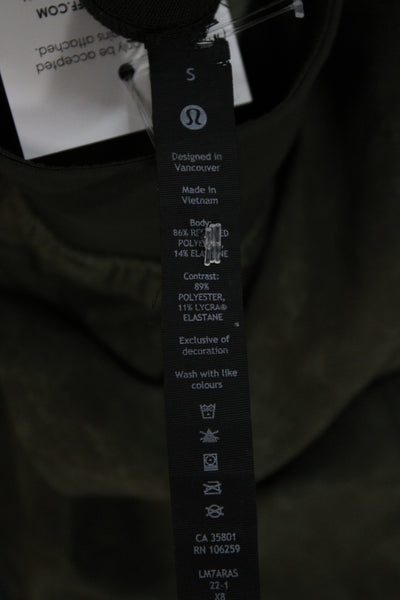 Lululemon Mens Green Camo Sweat Shorts Drawstring 86% recycled polyester Size S
