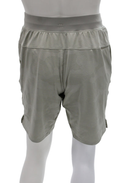 Lululemon Mens Athletic Gray Camo Drawstring Polyester Shorts Size S