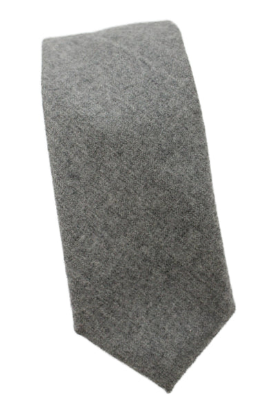 J Crew Mens Skinny Necktie Heather Grey Wool