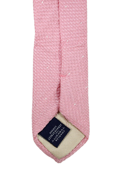 Charles Tyrwhitt Mens Silk Classic Necktie Pink White