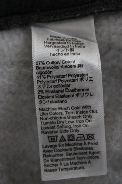 J Crew Unisex Full Zip Cardigan Dark Gray Wool Blend Floral Long Sleeve Size M