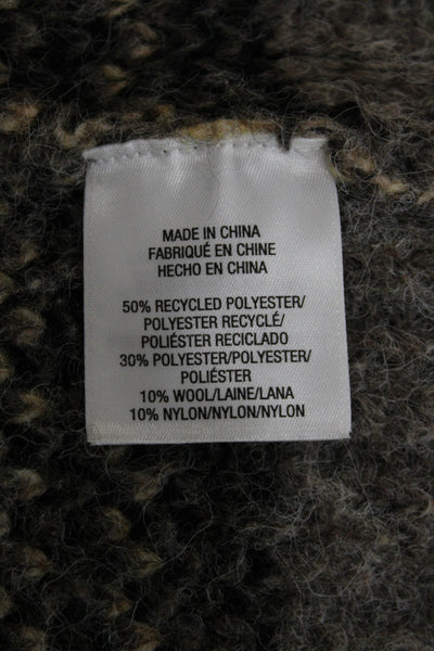 Joes Unisex Full Zip V Neck Fair Isle Cardigan Brown Long Sleeve Size XL