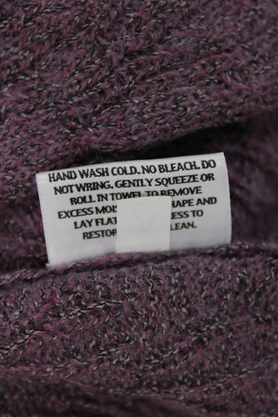 Eileen Fisher Unisex Purple Alpaca Blend Cardigan 3/4 Sleeve Size M