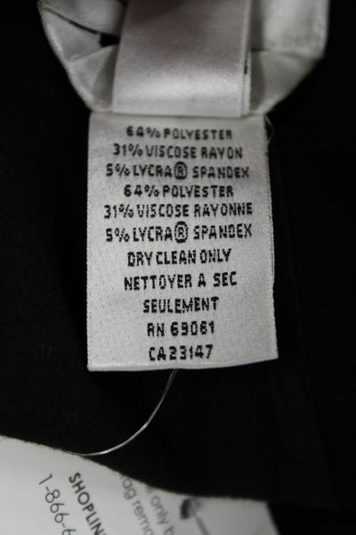 Talbots Women Black Collared Button Blazer Long Sleeve Size 10