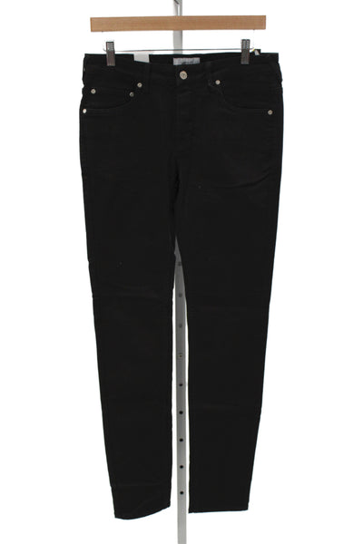 Wezc Mens Skinny Black Jeans 98.5% Cotton 1.5% Elastane Button Size 30