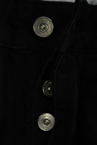 Wezc Mens Skinny Black Jeans 98.5% Cotton 1.5% Elastane Button Size 30