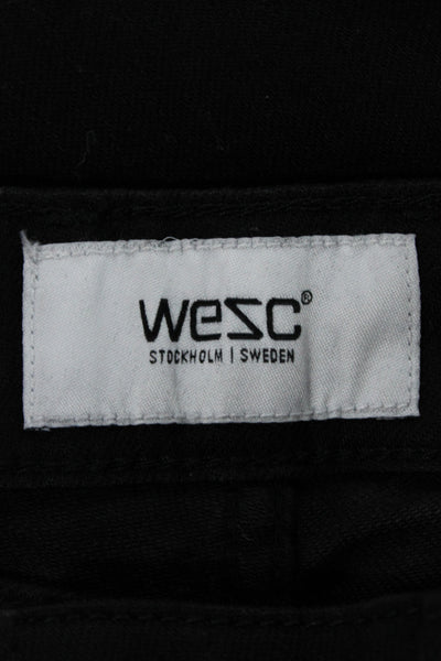 Wezc Mens Skinny Black Jeans 98.5% Cotton 1.5% Elastane Button Size 30