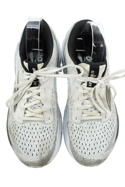 Andie Unisex White Lace Up Mesh Synthetic Sneaker Size M