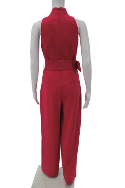 Zara Women Red Halter Sleeveless Jumpsuit Size XS