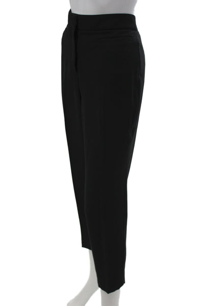 J Crew Womens Cropped Ankle Dress Pants Black Polyester Size 8
