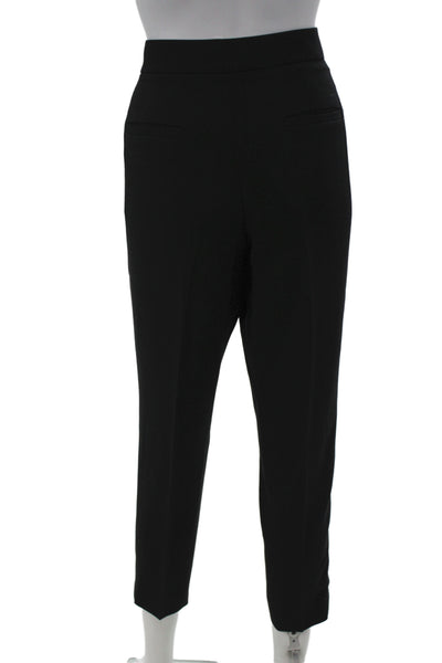 J Crew Womens Cropped Ankle Dress Pants Black Polyester Size 8