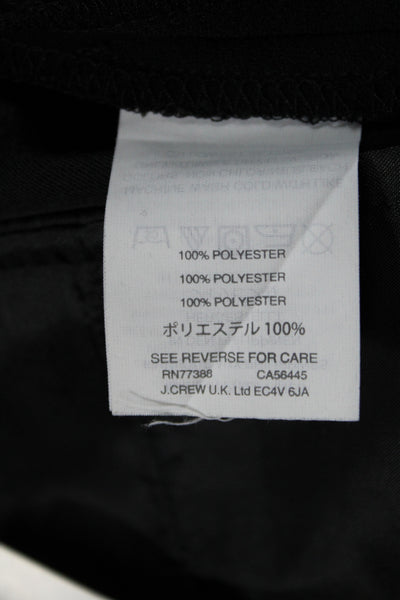 J Crew Womens Cropped Ankle Dress Pants Black Polyester Size 8