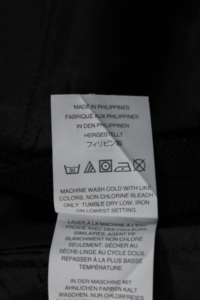 J Crew Womens Cropped Ankle Dress Pants Black Polyester Size 8