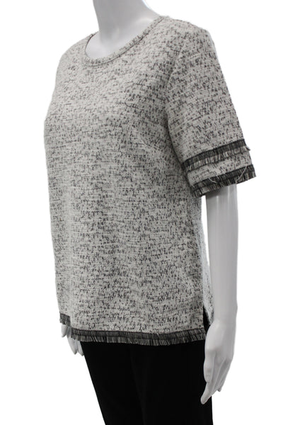 Athleta Womens Black Cotton Polyester Round Neck Long Sleeve Tunic Size L