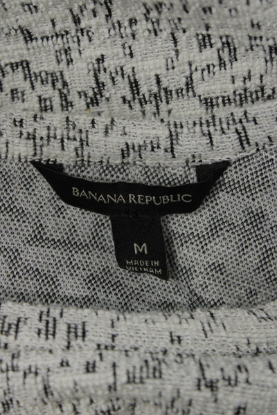 Banana Republic Women Basic Crew Neck Short Sleeve Gray T-Shirt Size M