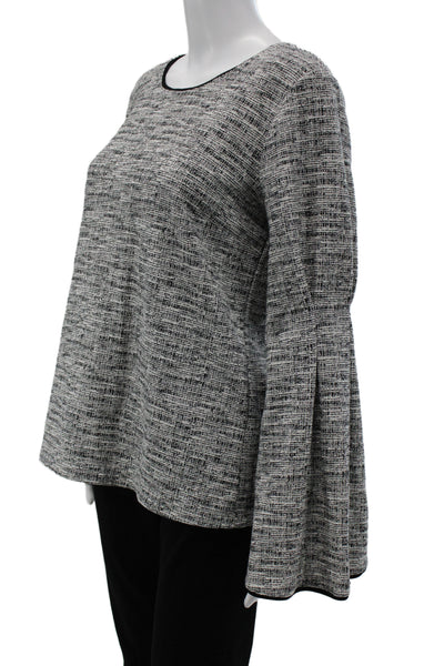 Banana Republic Women Gray Long Sleeve Zip Blouse Size M
